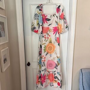 Floral Multicolor Maxi Dress
